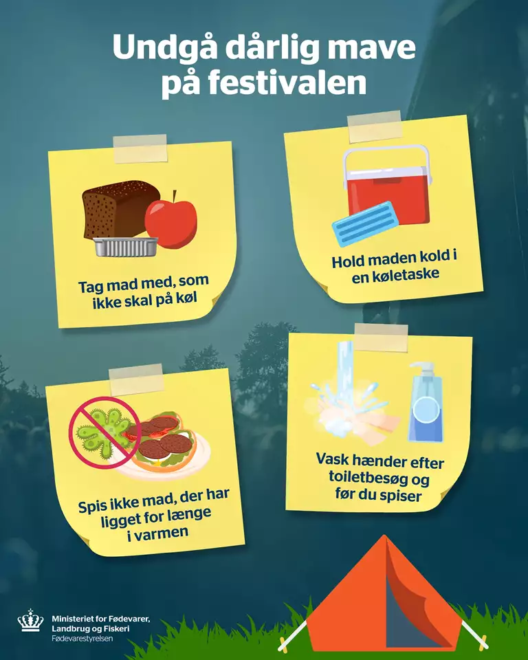 berømt Fantasifulde Kridt Mad på festival, telttur mm. - Fødevarestyrelsen