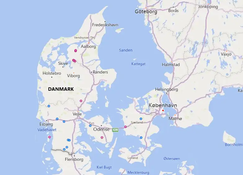 Kort over Danmark