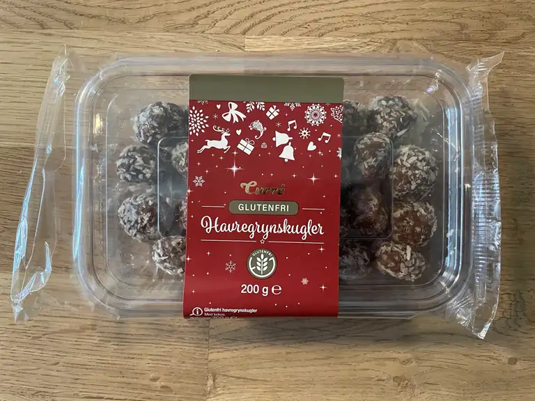 Billede af det tilbagekaldte produkt: Glutenfri Havregrynskugler.