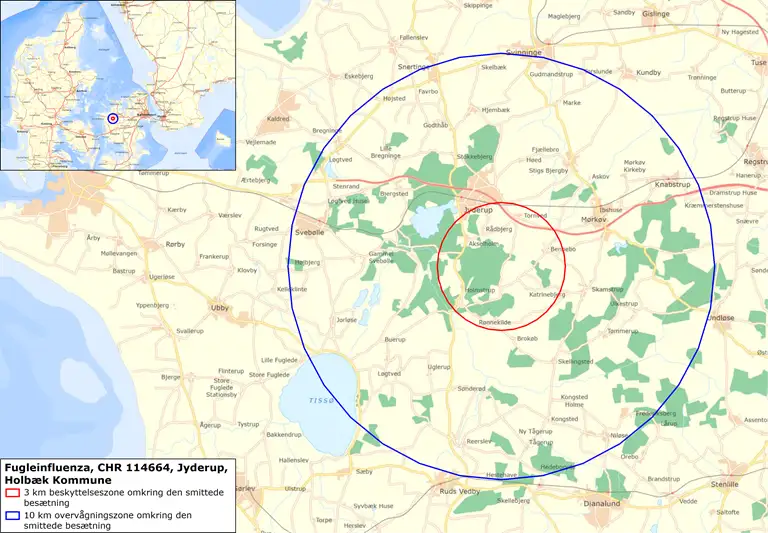 Zoner omkring besætningen ved Tornved 