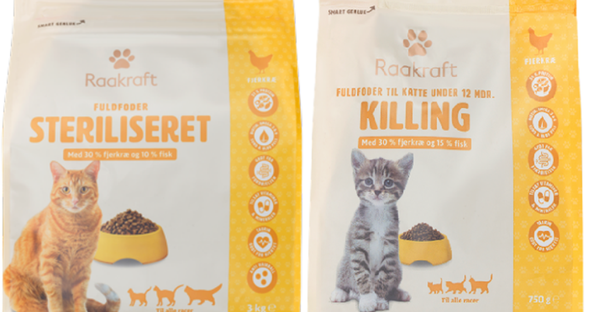Raakraft Fuldfoder Steriliserede katte