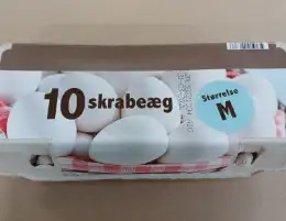Skrabeæg, størrelse M, bakker med 10 æg
