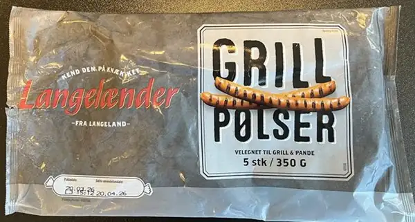 Produktbillede: Udeklareret mælk i Grillpølse