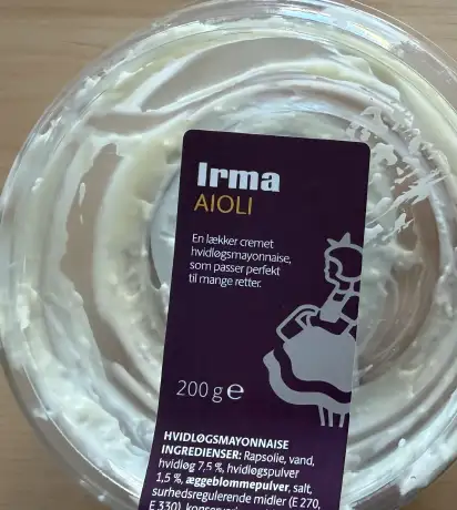 Billede af det tilbagekaldte produkt: Irma Aioli.