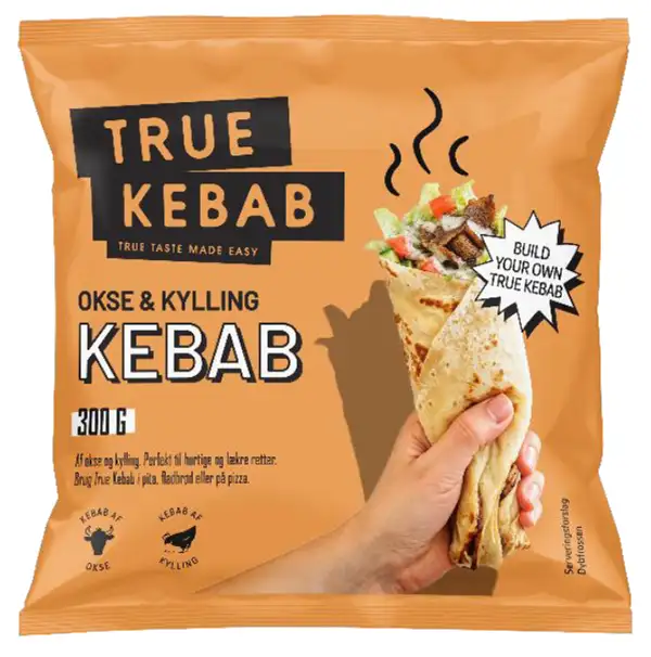 Produktbillede: Blå plaststykker i kebab